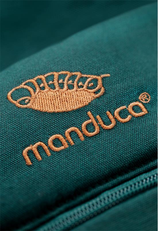 Manduca XT Babytrage denimteal toffee logo