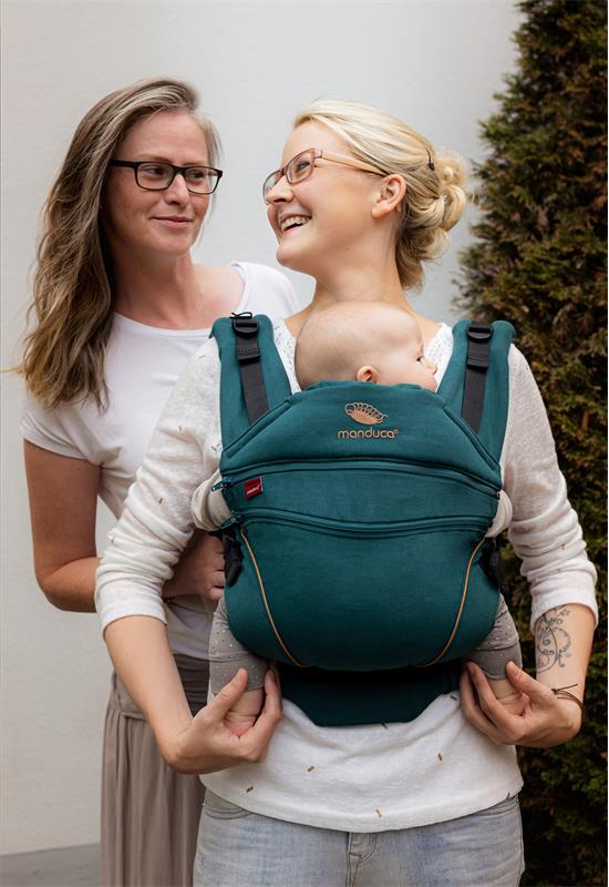 Manduca XT Babytrage denimteal toffee friends