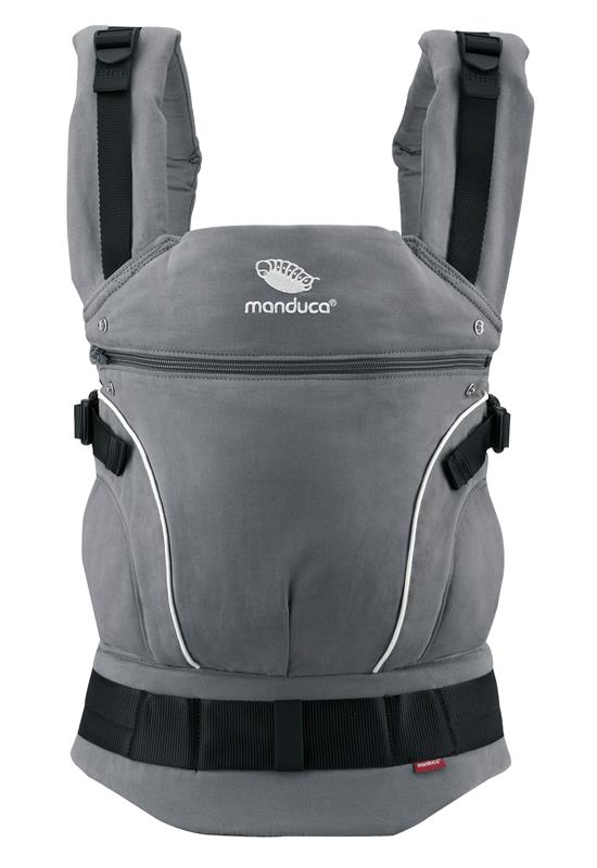 Manduca First Pure Cotton Babytrage  dark grey front