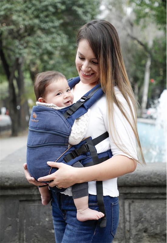 Manduca XT Babytrage denimblue toffee life