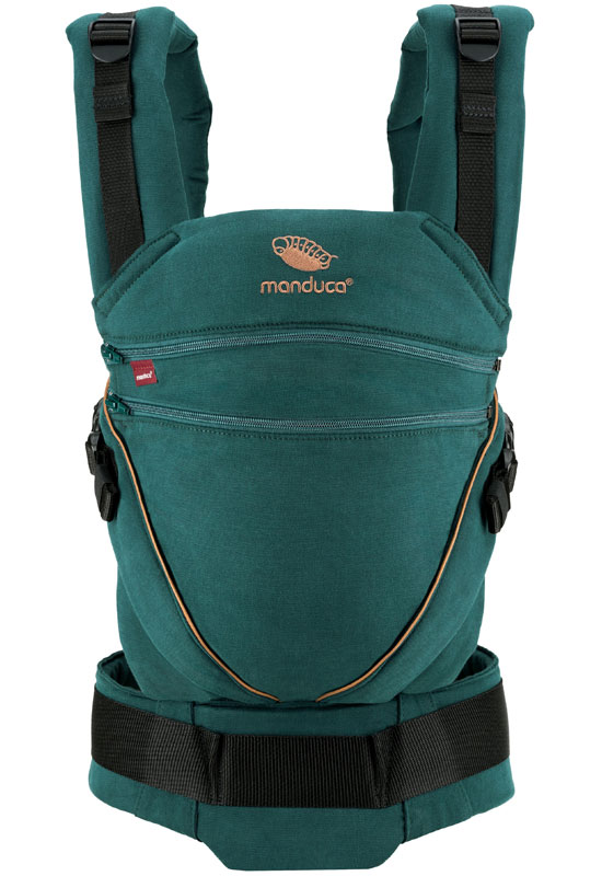 Manduca XT Babytrage denimteal toffee front
