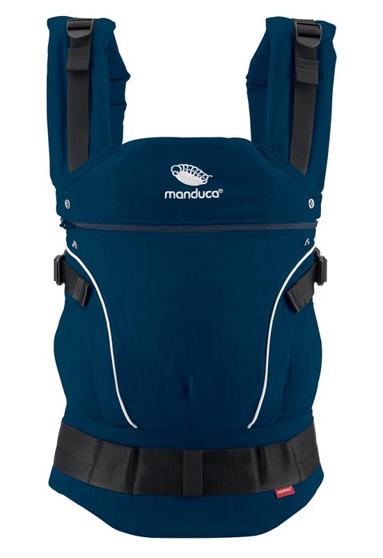 Manduca First Pure Cotton Babytrage  navy front