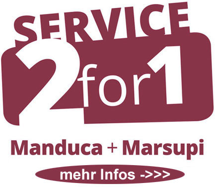 Service 2for1 Manduca und Marsupi